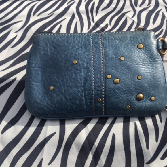 RARE COACH Ltd Edition Vintage Y2K Solo Mia Blue Denim Satchel/Coin  Wristlet - Picture 9 of 10